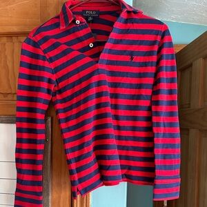 Polo by Ralph Lauren Kids Striped Red and Navy Shirt